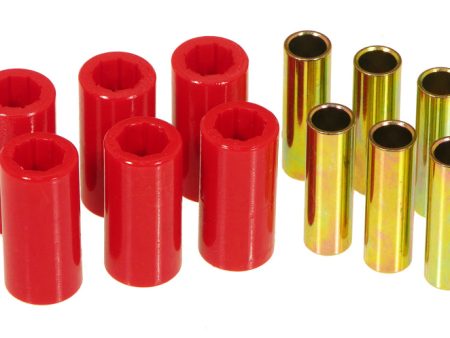 Prothane 55-75 Jeep CJ5 CJ6 Spring & Shackle Bushings - Red For Cheap