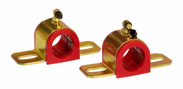 Prothane Universal 90 Deg Greasable Sway Bar Bushings - 31MM - Type B Bracket - Red Online now