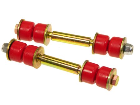 Prothane Universal End Link Set - 3 3 4in Mounting Length - Red For Discount