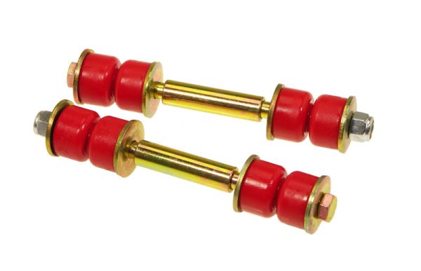 Prothane Universal End Link Set - 3 3 4in Mounting Length - Red For Discount