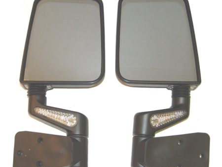 Rugged Ridge 87-02 Jeep Wrangler YJ TJ Black Heated Door Mirror Kit w  LED Signals Fashion