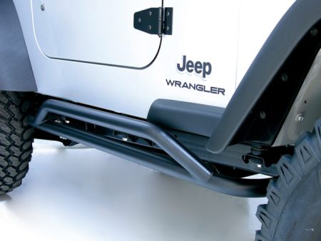 Rugged Ridge RRC Rocker Guards Black 87-06 Jeep Wrangler For Cheap