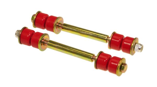 Prothane Universal End Link Set - 5in Mounting Length - Red Supply