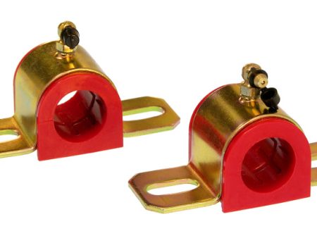 Prothane Universal 90 Deg Greasable Sway Bar Bushings - 28MM - Type B Bracket - Red Sale