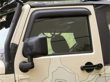 Rugged Ridge Window Visors Matte Black 07-18 2-Door Jeep Wrangler Hot on Sale