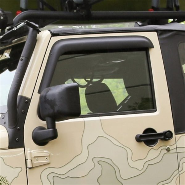 Rugged Ridge Window Visors Matte Black 07-18 2-Door Jeep Wrangler Hot on Sale