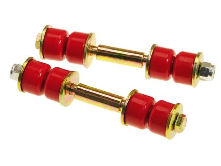 Prothane Universal End Link Set - 3 1 4in Mounting Length - Red on Sale