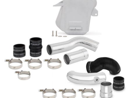 Ford 6.7L Powerstroke Air-to-Water Intercooler Kit, 2011+, Silver Cooler, Polished Pipes Discount