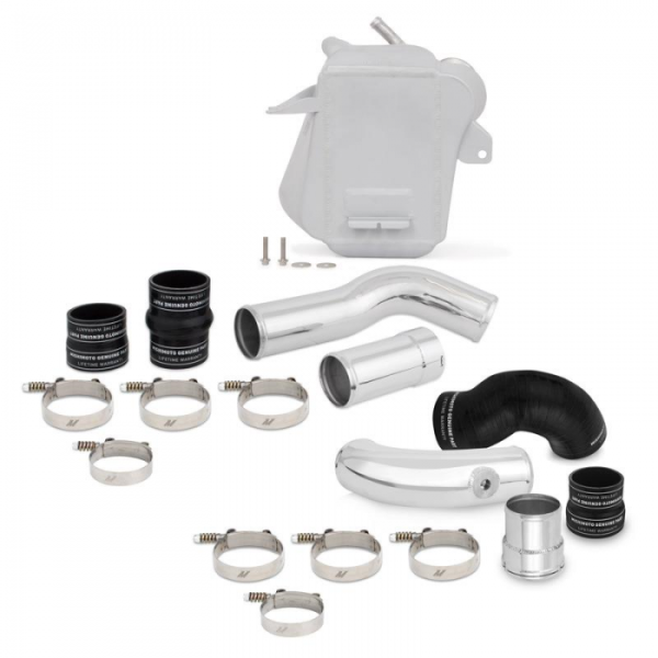 Ford 6.7L Powerstroke Air-to-Water Intercooler Kit, 2011+, Silver Cooler, Polished Pipes Discount